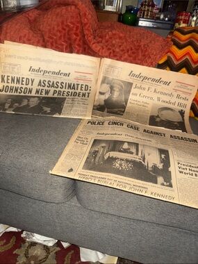 Original 1963 JFK Assassination Newspaper Lot | Preserved in Sleeves